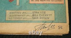 Daredevil #1 1st App of Daredevil Vintage Signed by Stan Lee (Grade 1.5) 1964