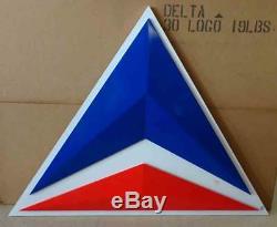 Delta Airlines Vintage Large Wooden Widget Airport Sign New Old Stock 30 by 40