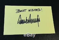 Donald Trump U. S. President Vintage Signed Autograph 3x5 Index Card Very Rare