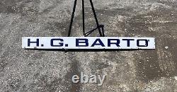 Early Vintage H. G Barto Gulf Gas & Oil Dealer Porcelain Privilege Panel Sign