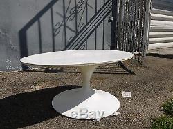 Early Vintage Knoll Saarinen Iron Coffee Table With Laminate Top Signed