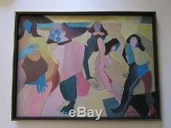 Edith Carson Coastal Landscape Vintage Oil Painting Abstract Expressionism Nudes