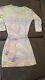 Emilio Pucci Signed Vintage 60s Pastel Psych Silk Knit Dress With Crystal Belt