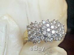 Estate Vintage 10k Gold Natural Diamond Ring Wedding Anniversary Signed Jwbr Kay