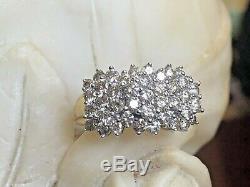 Estate Vintage 10k Gold Natural Diamond Ring Wedding Anniversary Signed Jwbr Kay