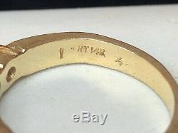 Estate Vintage 14k Gold Diamond Ring Engagement Wedding Appraisal Signed Nt