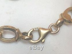 Estate Vintage 14k Solid Gold Bracelet Made In Italy Chain Designer Signed D