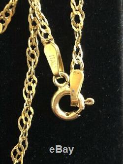Estate Vintage 14k Yellow Gold Chain Necklace Made In Italy 24' Signed Milor