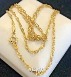 Estate Vintage 14k Yellow Gold Chain Necklace Made In Italy 24' Signed Milor