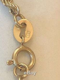 Estate Vintage 14k Yellow Gold Chain Necklace Made In Italy Signed Rope 16
