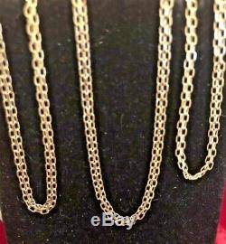 Estate Vintage 14k Yellow Gold Designer Signed Aca Chain Necklace Made In Italy