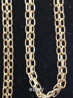 Estate Vintage 14k Yellow Gold Designer Signed Aca Chain Necklace Made In Italy