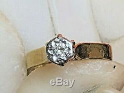 Estate Vintage 18k Gold Diamond Ring Engagement Wedding Signed Ias