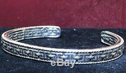 Estate Vintage Sterling Silver Cuff Bracelet Designer Signed Effy