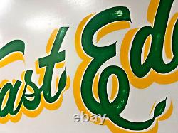 FAST EDDIE'S POOL HALL BILLARD Hand Painted Vintage Advertising Sign Game Room