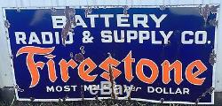 FIRESTONE VINTAGE PORCELAIN SIGN RARE 30x60