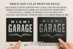 Ferrari Vintage-Style Cast Metal Wall Sign Handmade Garage Decor 24x20