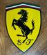 Ferrari Wooden Hand Painted Sign Vintage 16x11