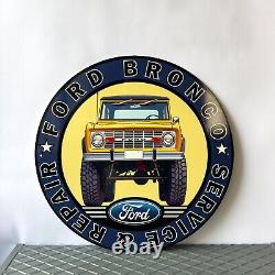 Ford Bronco Sign BRONCO SERVICE & REPAIR AUTO SIGN VINTAGE- 19.7 (50cm)