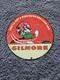 Gas Pump Sign Vintage Porcelain Gilmore Gasoline Red Lion Service Station Sign