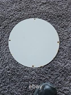 Gas Pump Sign Vintage Porcelain Gilmore Gasoline Red Lion Service Station Sign