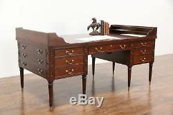 George Washington Vintage Mahogany Library Desk, Signed Kittinger