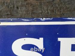 Giant Vintage 1950's Chevrolet Double-sided Porcelain Sign 30 X 20