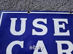 Giant Vintage 1950's Chevrolet Double-sided Porcelain Sign 30 X 20