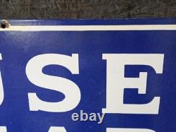 Giant Vintage 1950's Chevrolet Double-sided Porcelain Sign 30 X 20