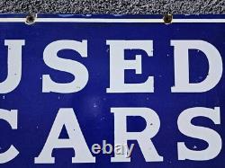 Giant Vintage 1950's Chevrolet Double-sided Porcelain Sign 30 X 20