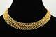 Givenchy Signed Statement Collar Necklace Linked Mesh Gold Vintage Runway Bin4
