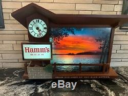 Hamms Beer Vintage Dawn to Dusk Sunrise to Sunset Lighted Motion Sign 1960's