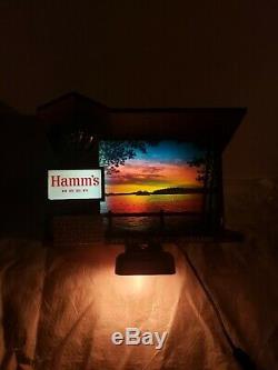 Hamms Beer Vintage Dawn to Dusk Sunrise to Sunset Lighted Motion Sign 1960's