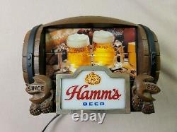 Hamms Lighted Beer Barrel Sign, 8 Flip Motion Scenes, Vintage 1960s Animated