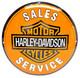 Harley Davidson Vintage Porcelain Sign Sales Service Motorcycle Convex
