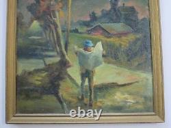 Howe American Regionalism Wpa Style Ashcan Ny Estate Modernism Vintage 1940's