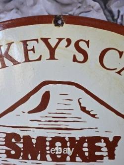 Huge Vintage Join Smokey's Campaign Prevent Forest Fires Porcelain Sign 28