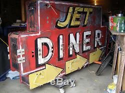 Huge Vintage Original 1950's JET DINER Neon Sign, Marcy NY, Oneida Co. 10ft