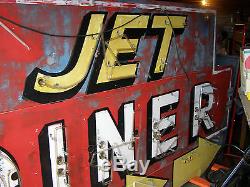 Huge Vintage Original 1950's JET DINER Neon Sign, Marcy NY, Oneida Co. 10ft