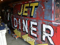 Huge Vintage Original 1950's JET DINER Neon Sign, Marcy NY, Oneida Co. 10ft