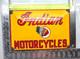 Indian Motorcycles 12 Vintage Gas Pump Service Station Dealer Porcelain Sign
