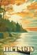 Illinois Vintage Travel Poster Weatherproof Aluminum Sign