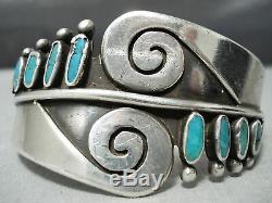 Important Ramone Platero Vintage Navajo Turquoise Sterling Silver Bracelet