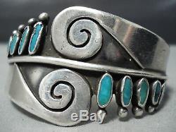 Important Ramone Platero Vintage Navajo Turquoise Sterling Silver Bracelet