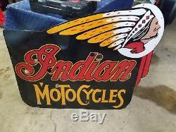 Indian Motorcycles Porcelain Metal Neon Sign Dealer Chief Vintage garage decor
