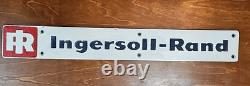 Ingersoll Rand IR White Nameplate Sign Old Metal Machinery Equipment Advertising