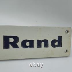 Ingersoll Rand IR White Nameplate Sign Old Metal Machinery Equipment Advertising