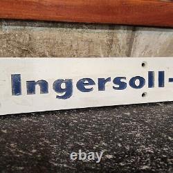 Ingersoll Rand IR White Nameplate Sign Old Metal Machinery Equipment Advertising