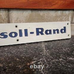 Ingersoll Rand IR White Nameplate Sign Old Metal Machinery Equipment Advertising