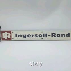 Ingersoll Rand IR White Nameplate Sign Old Metal Machinery Equipment Advertising